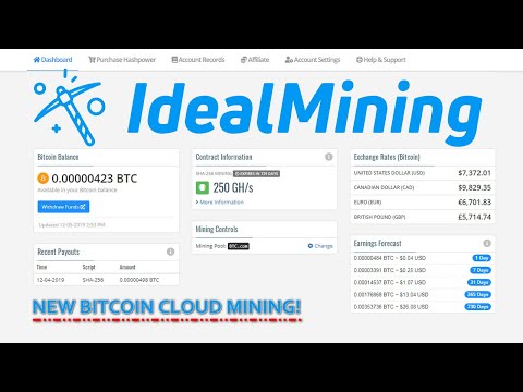 idealMining - Bitcoin Mining in Cloud | Review