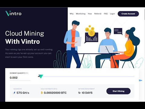 Free 100 GHp + Free Bitcoin mining Bonus Vintro io live 0 002 Btc Invest Vintro io Payment Proof