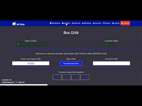 EARN FREE BITCOIN MINING - 100GHS POWER FREE WITHOUT INVEST - BYTEM TAMIL