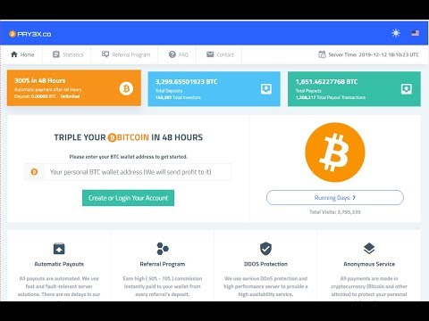 Pay3x.co NewTriple Bitcoin mining sites 300%  After 48 Hours Best Earning Sites
