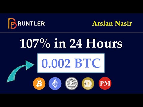 Bruntler - New Free Bitcoin Mining Site 2020 | Earn Daily 107% in 24 Hours Live Proof Urdu Hindi