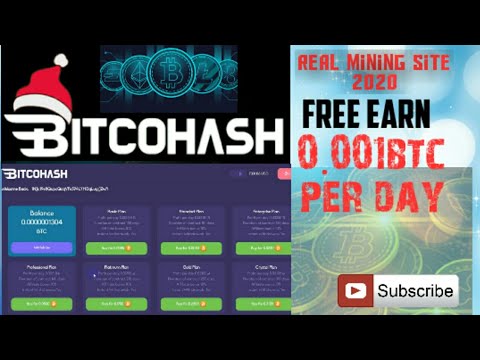 bitcoHash New bitcoin mining site 2020 || Earn daily 0.001 BTC Make money online