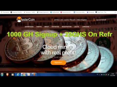 (SCAM) Mastercoin New free bitcoin cloud mining site 2019 & 2020 | 1000Ghs On Signup + 25GHS On Refr