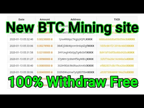 new free bitcoin cloud mining site 2020 | withdraw free