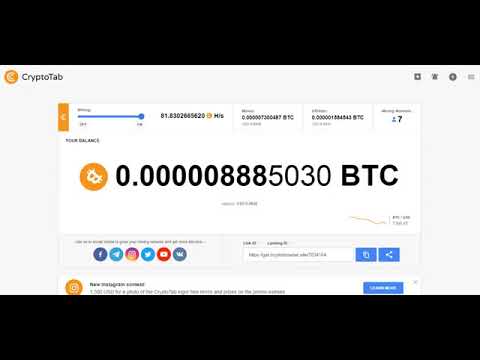 Crypto Tab Browser  Earn 8x Times Faster Bitcoin Mining Without Investment Earn 1 Bitcoin 20201