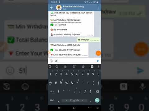 Free Bitcoin Mining New Legit Earning Bot  Referral Bonus  3000 satoshi  Live payment proof1