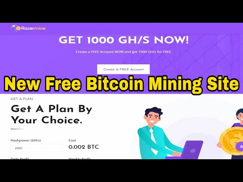 Razermine New Free Bitcoin Mining Site | Sign Up Bonus 1000 GH/S Free So Dont Miss This Site
