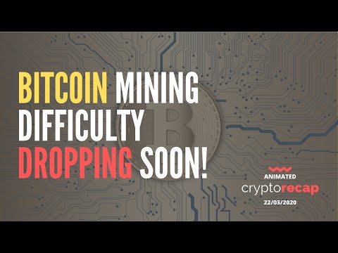 Bitcoin Mining Difficulty May drop by 15% in the next Adjustment | Animated Crypto Recap 22/03/20