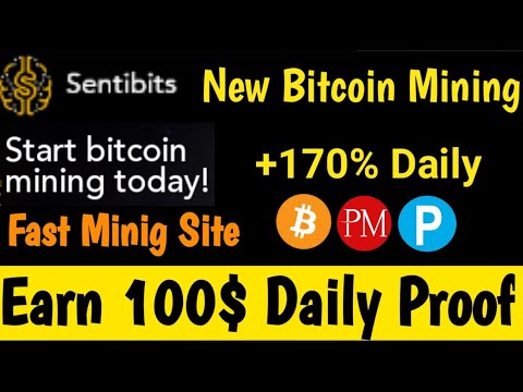 Sentibits - New Bitcoin Mining Site 2020|  Earn 100$ Daily Live Payment Proof 575% Profit