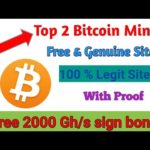 2020 Top 2 Bitcoin mining best free site | Generate free Bitcoin without any work