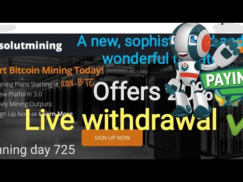 Proof of absolutmining withdrawal for Bitcoin mining 100GH registration bonus and 20% deposit bonus