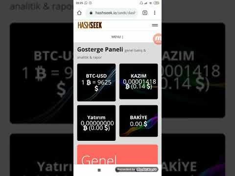 Para Kazanma Bitcoin Mining(HashSeek)!