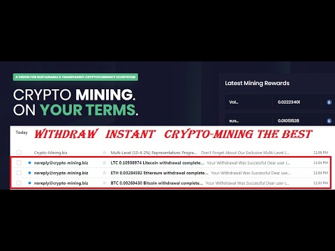 CRYPTO-MINING-BIZ - NEXT INSTANT WITHDRAW -  BTC 0.00269430 / ETH 0.03284592  / LTC 0.10508974