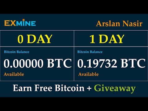 Exmine.biz - New Bitcoin Mining Site 2020 - Earn Free Bitcoin With Zero Invest Live Proof Urdu Hindi