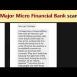 Major Micro Financial Bank gift card trading - scam or legit way how to get Bitcoin?