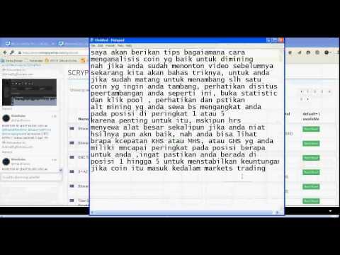 Cara menganalysis altcoin yang baik untuk mining - Episode 2