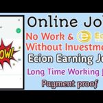 Online Job No Work & without Investment|| Ecion Earning Job|| payment proof#Tamilearntricks