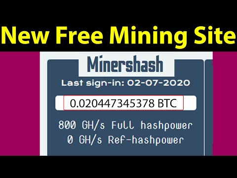 New Free Bitcoin Mining Site - Free 800 Gh/s Sign Up Bonus - Minershash