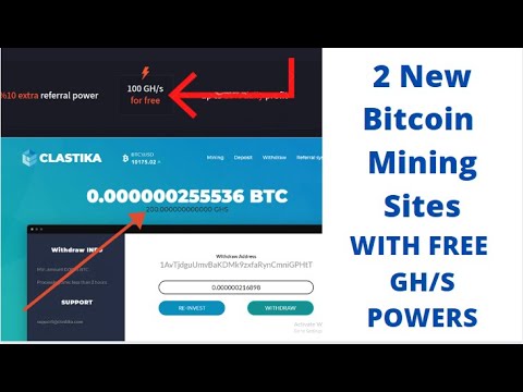 2 New Bitcoin Mining sites  2020 With free GHS POWERS Join Today