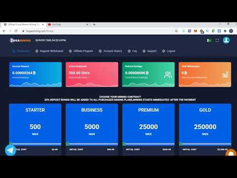 NEW BITCOIN MINING SITE2020  sign up bouns200GH/S  earn free bitcoin