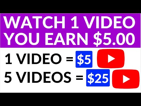 Get Paid to Watch Videos! ($5 Per Video) Make Money Online Watching Videos