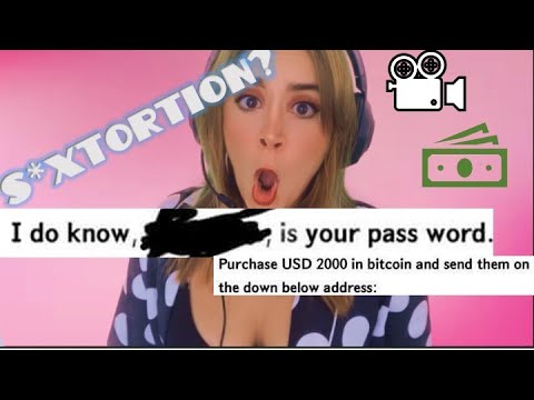 NEW BITCOIN BLACKMAIL EMAIL 2020? - VIDEO ON WEBCAM? -SCAM SPAM