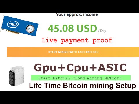Free Gpu and Cpu + asic Bitcoin mining live payment proof | Bitcoin Hardware cloud mining 2020