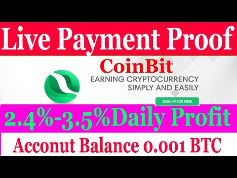 Coinbit- New Bitcoin Mining SIte Earn 0.001 BTC Daily | 0.001 BTC Live Deposit +Payment Proof