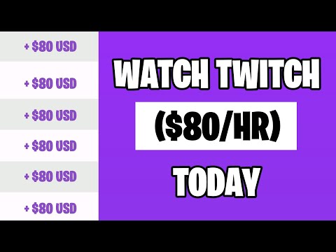 Earn $80 Per Hour Watching Videos On Twitch Tv (Make Money Online For Beginners)
