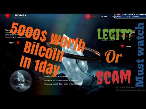 I mine 5000$ worth Bitcoin on this side in a day! scam? or legit? [must watch]