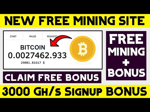 New Free Bitcoin Cloud Mining Site | Free Bitcoin Mining Site | Signup Bonus 3000 Gh/s