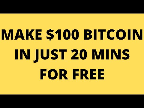 HOW TO MAKE $100 BITCOIN IN 20 MIN FOR FREE WITHOUT INVESTMENT (Passive Income Online Jobs in 2021).