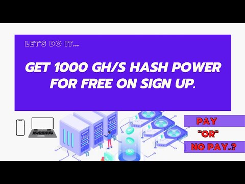 Free Bitcoin mining 1000 GH/s. Minimum withdrawal 1$