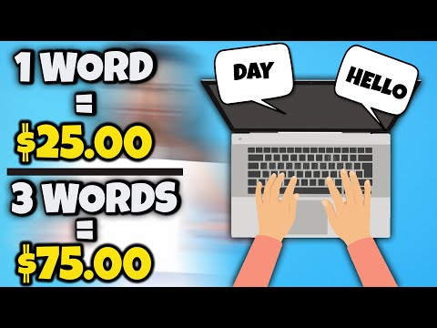 Earn $25 Per Word You Type (Make Money Online 2021)