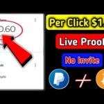 Best Free Earning Website Per Click $1.26 Live Proof | make money online 2021