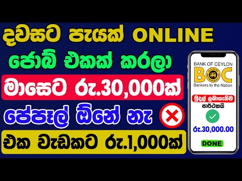 Online Jobs At Home Part Time | Online Passive Income Sinhala | New E Money Site Sinhala