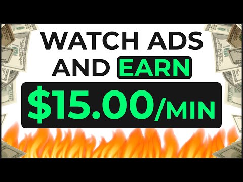Watch FREE Ads and Earn $15.00 Per Minute (Make Money Online As A Beginner)
