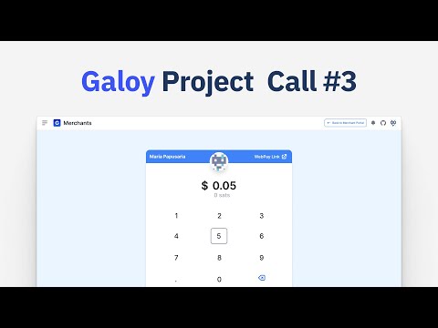 Galoy project call #3: Merchant portal concept