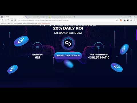 MAKE MONEY ONLINE: EARN 20% DAILY ON YOUR INVESTMENT FROM THIS SMART CONTRACT IN MATIC
