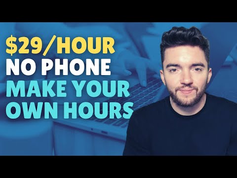 $29/Hour No Phone Work From Home Job with Weekly Pay | Make Your Own Hours