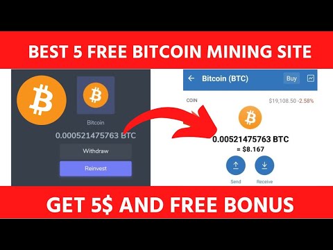 Best 5 Free Bitcoin Mining Websites | Top 5 Free Crypto Mining Websites |  Zero Investment Site 2023