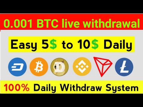 Daily 0.001BTC payment+zero investment || Bitcoin Mining site || New mining site without investment