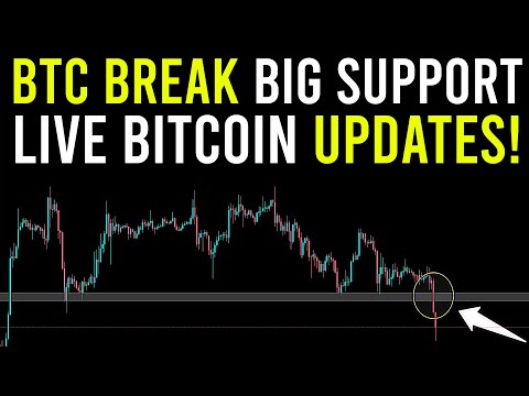 BITCOIN BREAK BIG SUPPORT | LIVE BTC UPDATES | BITCOIN UPDATES TODAY | BTC LATEST UPDATES.