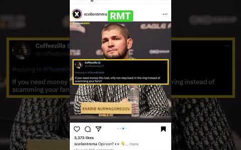 Khabib FANS RESPOND TO HIS CRYPTO SCAM PROMO ON Instagram #khabibnurmagomedov #khabib #mmanews