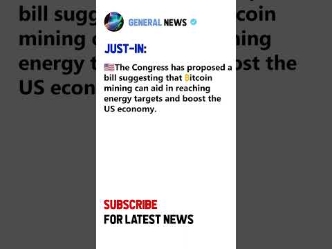 Congress Proposes Bitcoin Mining to Achieve Energy and Economic Goals #shorts