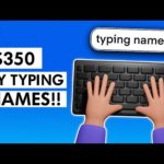 $350 PER DAY By Just Typing Names | Make Money Online 2023