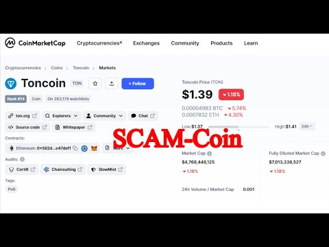 Toncoin Scam - Cryptocurrency How to spot a scam