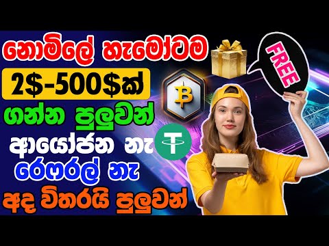 How To Free Get USDT Sinhala | New USDT Earning Site | Online Job At Home