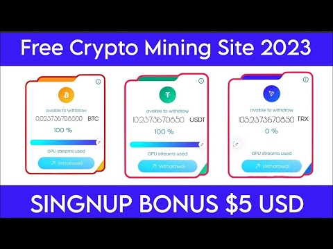 Free Crypto Mining Website| Bitcoin Mining Site 2023 | Free Cloud Mining Site 2023