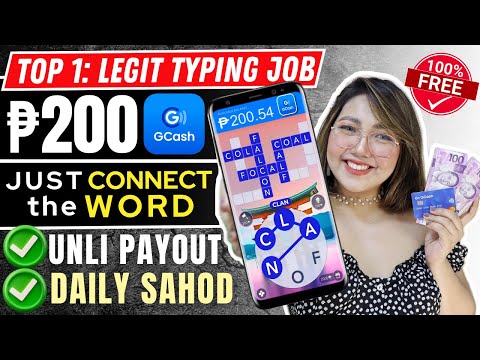 FREE GCASH P200 JUST CONNECT THE WORD | SUPER EASY ✅ TYPING JOB USING PHONE | UNLI PAYOUT